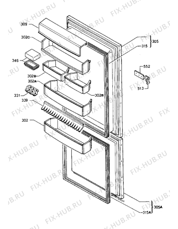 Взрыв-схема холодильника Electrolux ER3131I - Схема узла Refrigerator door